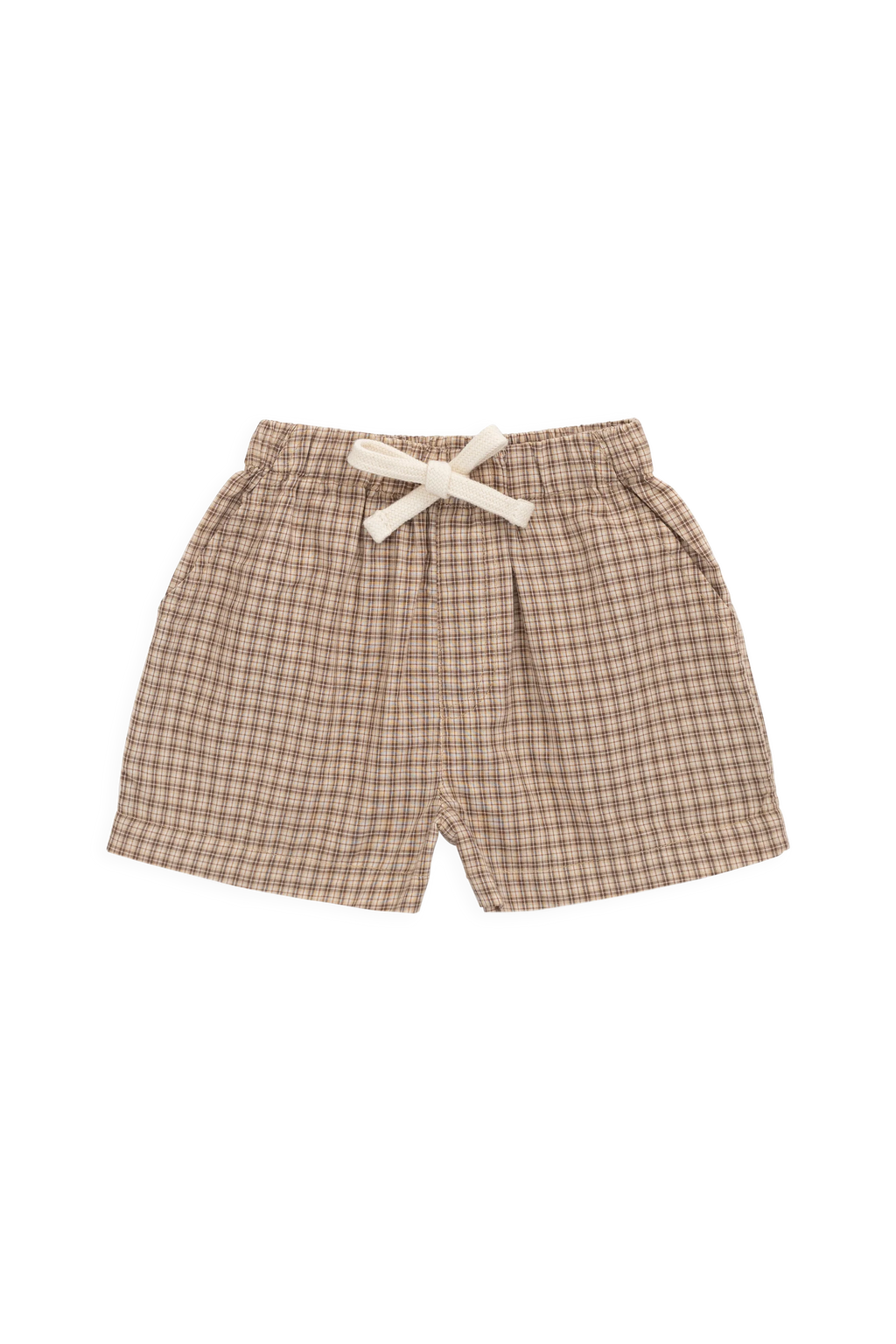 Organic Cotton Louis Short - Cabin Check Cocoa