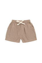 Organic Cotton Louis Short - Cabin Check Cocoa