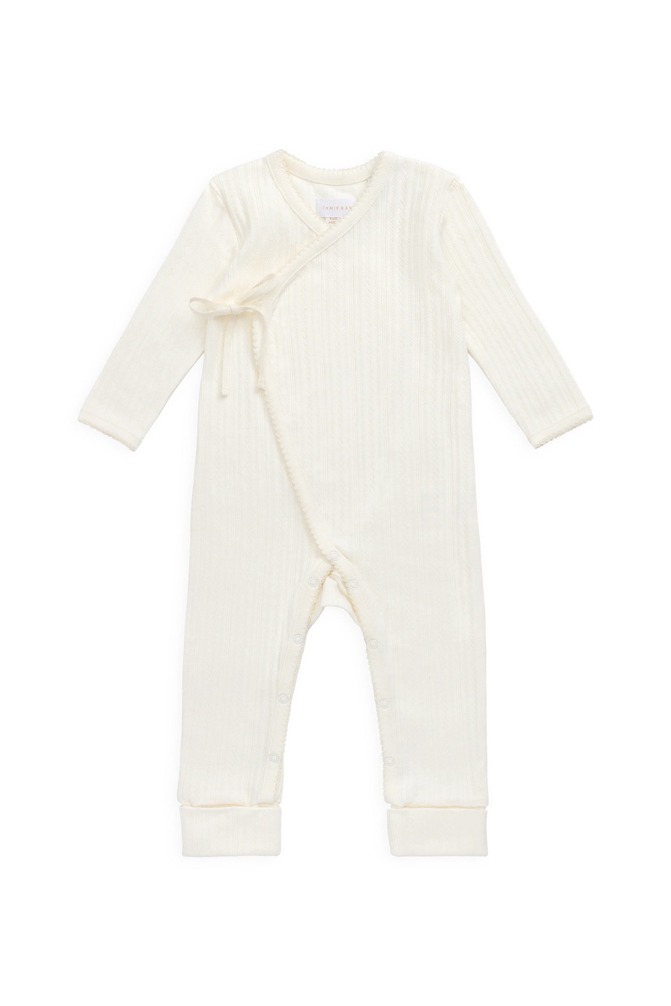 Organic Cotton Pointelle Estelle Onepiece - Parchment