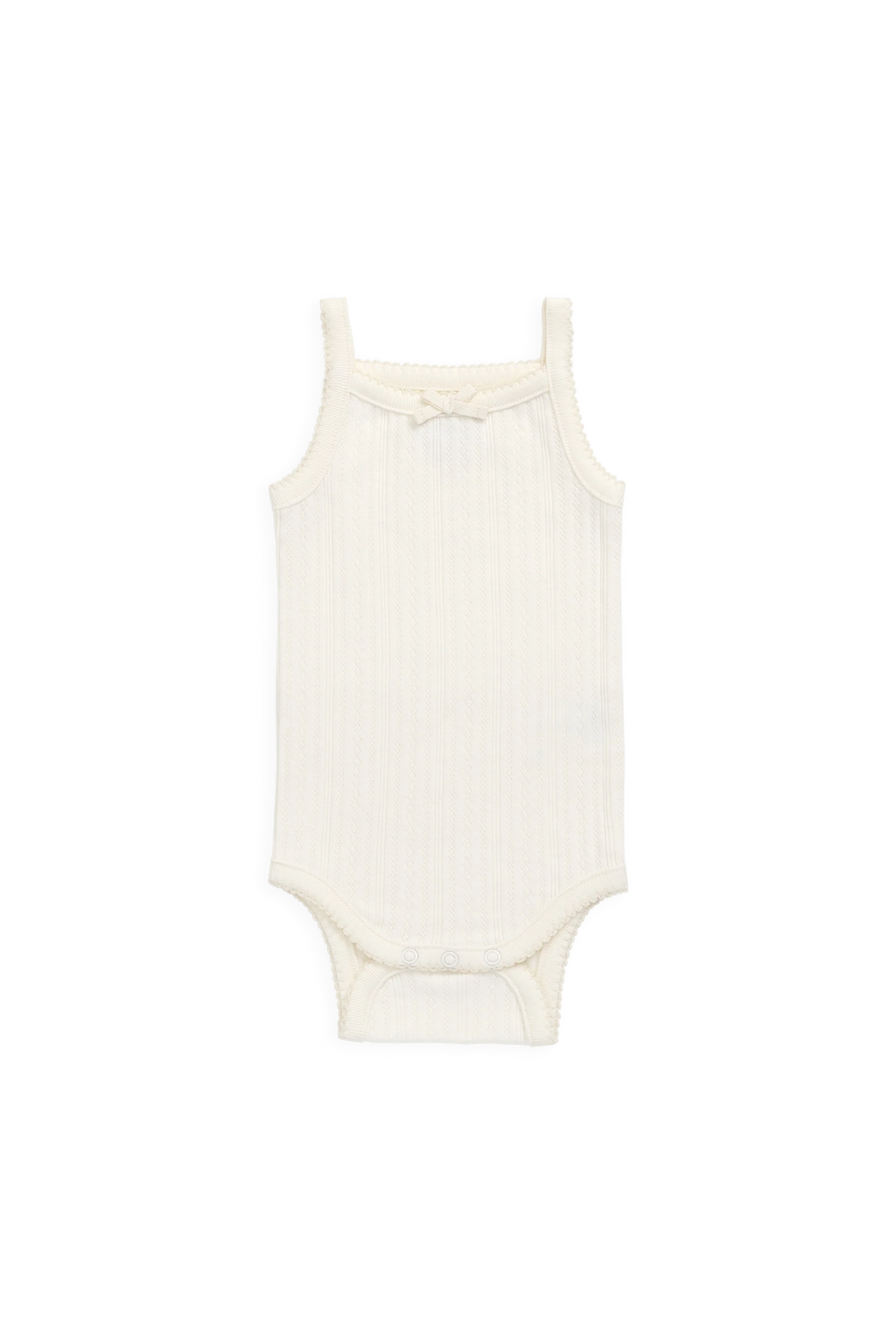 Organic Cotton Pointelle Singletsuit - Parchment
