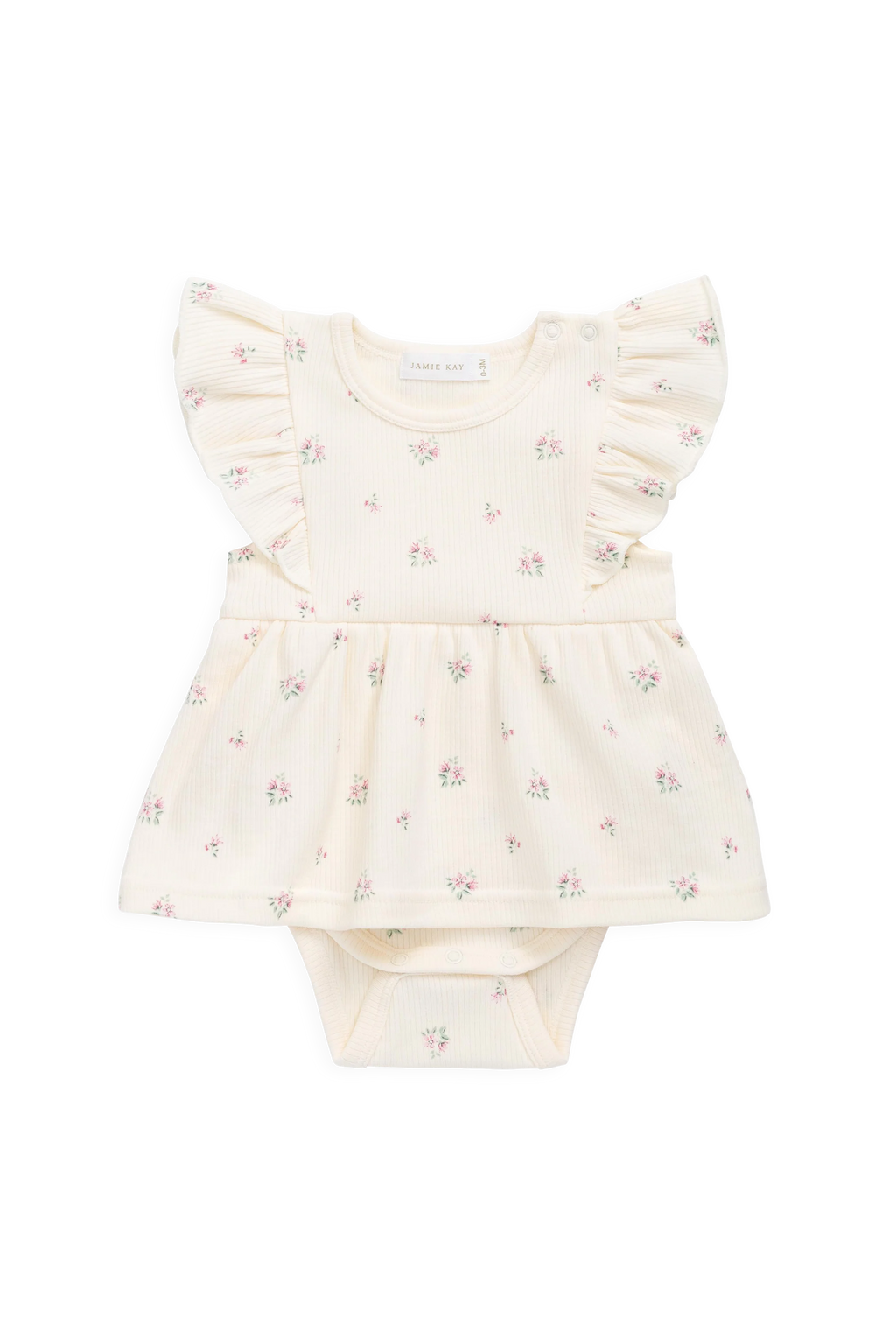 Organic Cotton Rib Elianna Playsuit - Emma Whisper