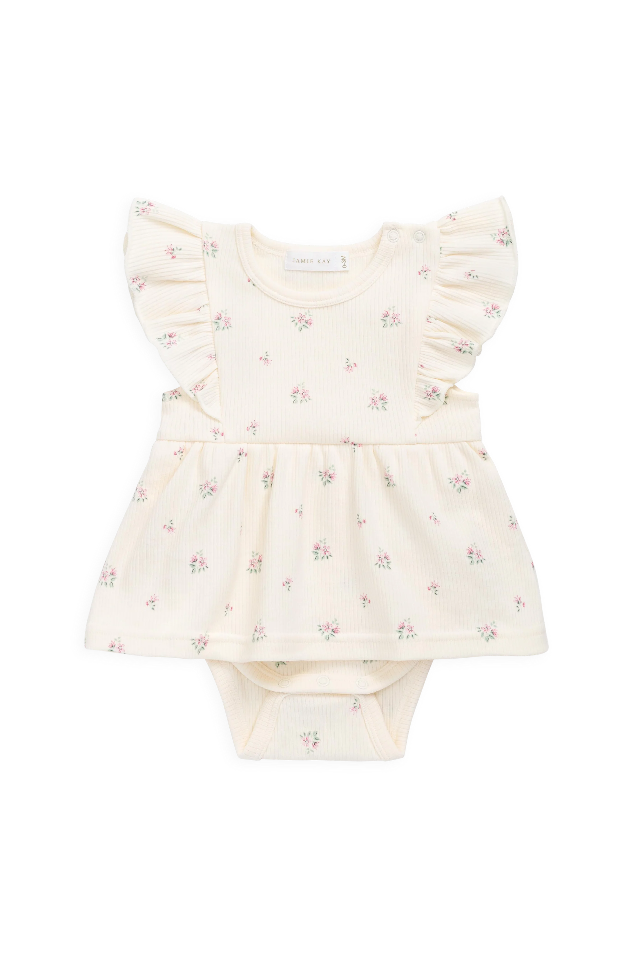 Organic Cotton Rib Elianna Playsuit - Emma Whisper
