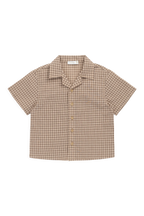 Organic Cotton Silas Shirt - Cabin Check Cocoa