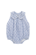Organic Cotton Wisteria Playsuit - Mon Amour Stripe Indigo
