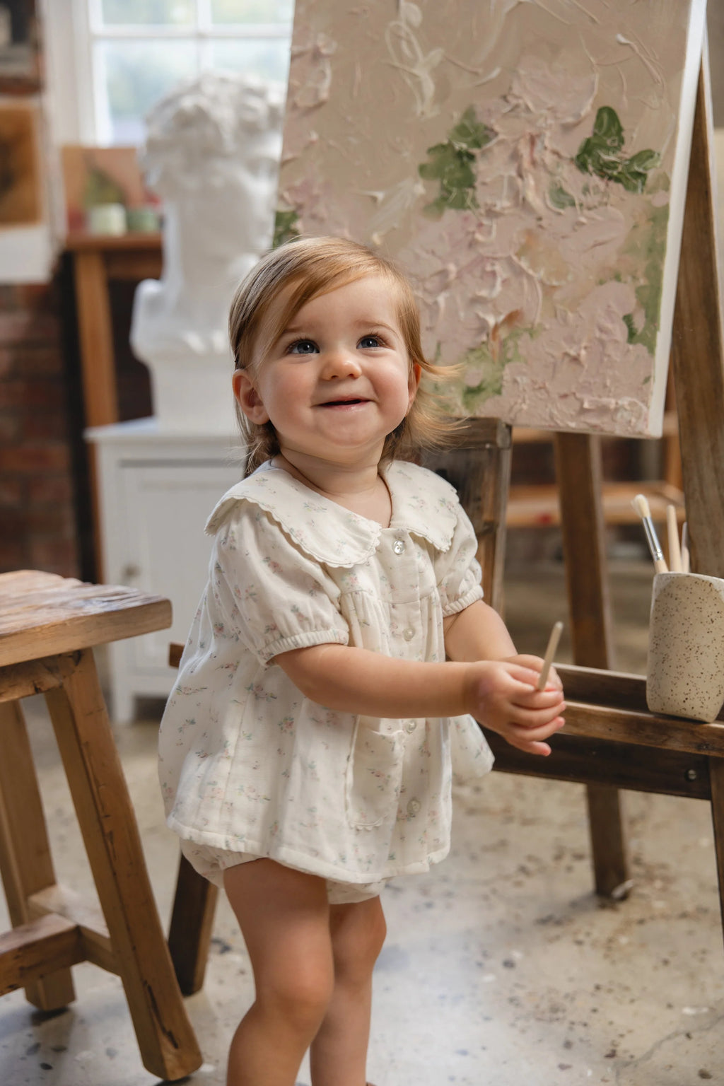 Organic Cotton Muslin Kodi Top and Bloomers - Solange Snow