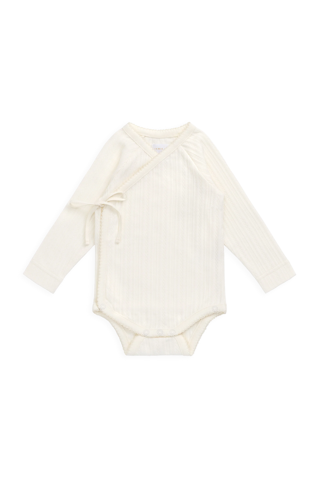 Organic Cotton Pointelle Marina Bodysuit- Parchment