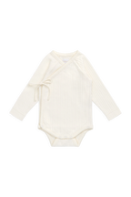 Organic Cotton Pointelle Marina Bodysuit- Parchment