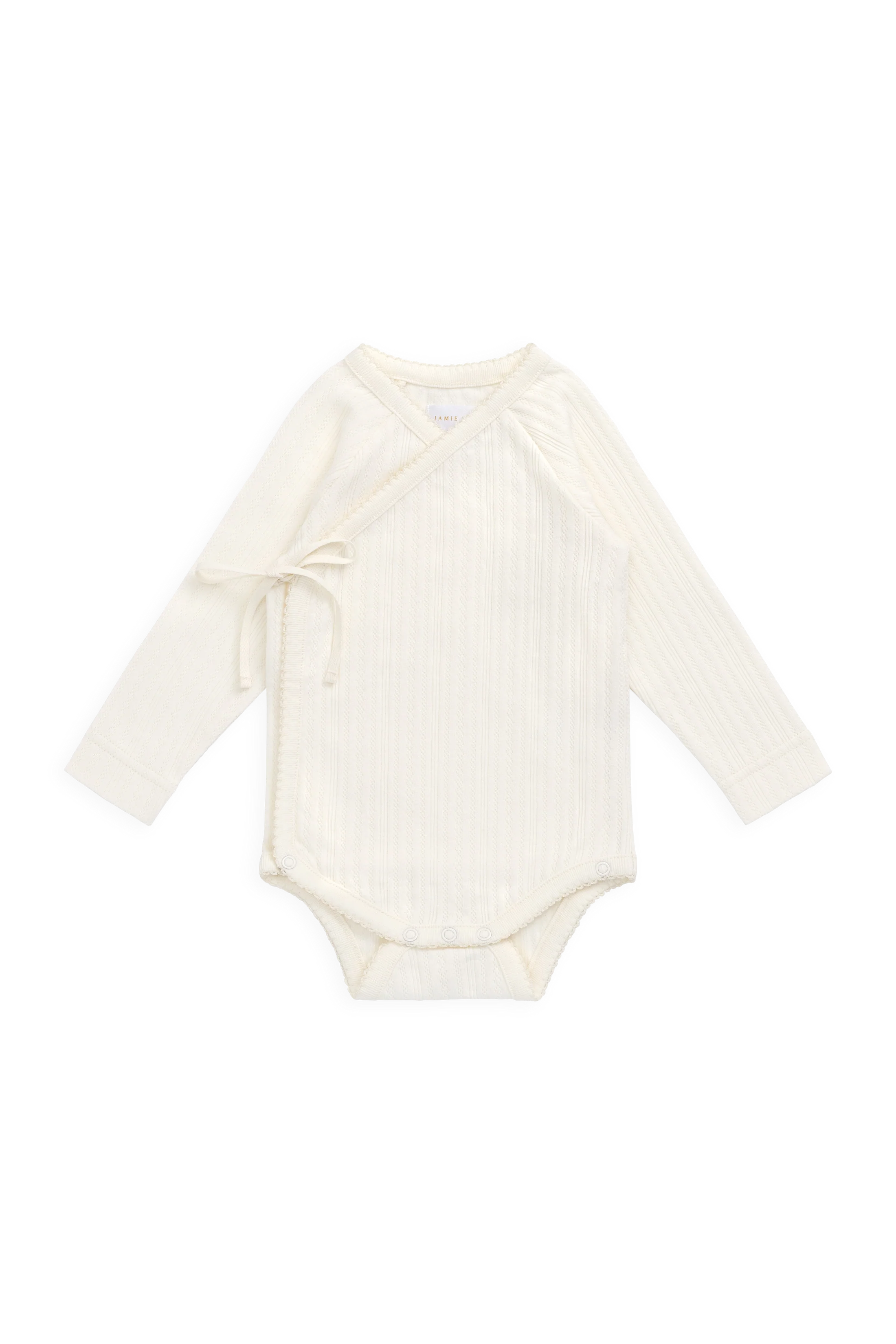 Organic Cotton Pointelle Marina Bodysuit- Parchment