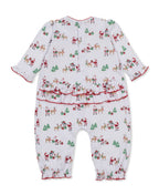 North Pole Reindeer Ruffle Playsuit