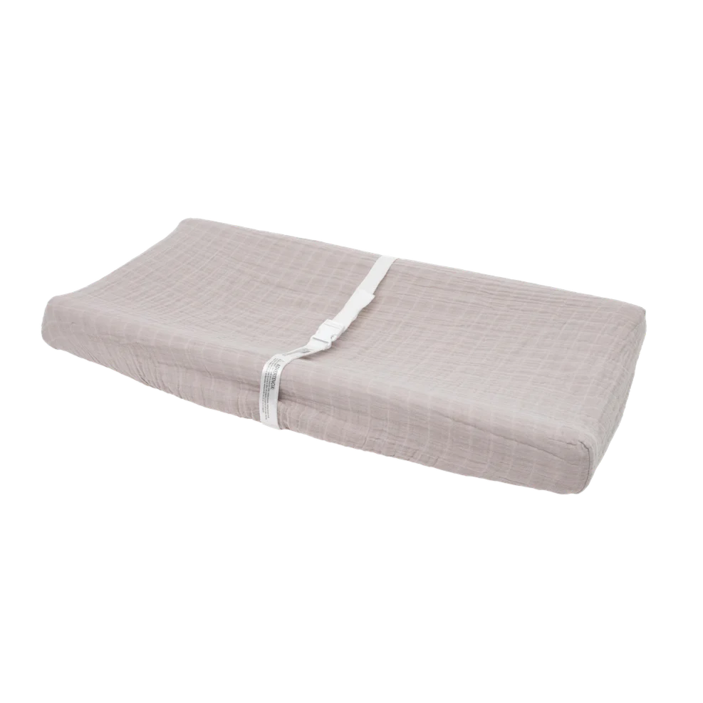 Cotton Muslin Changing Pad Cover- Popoise
