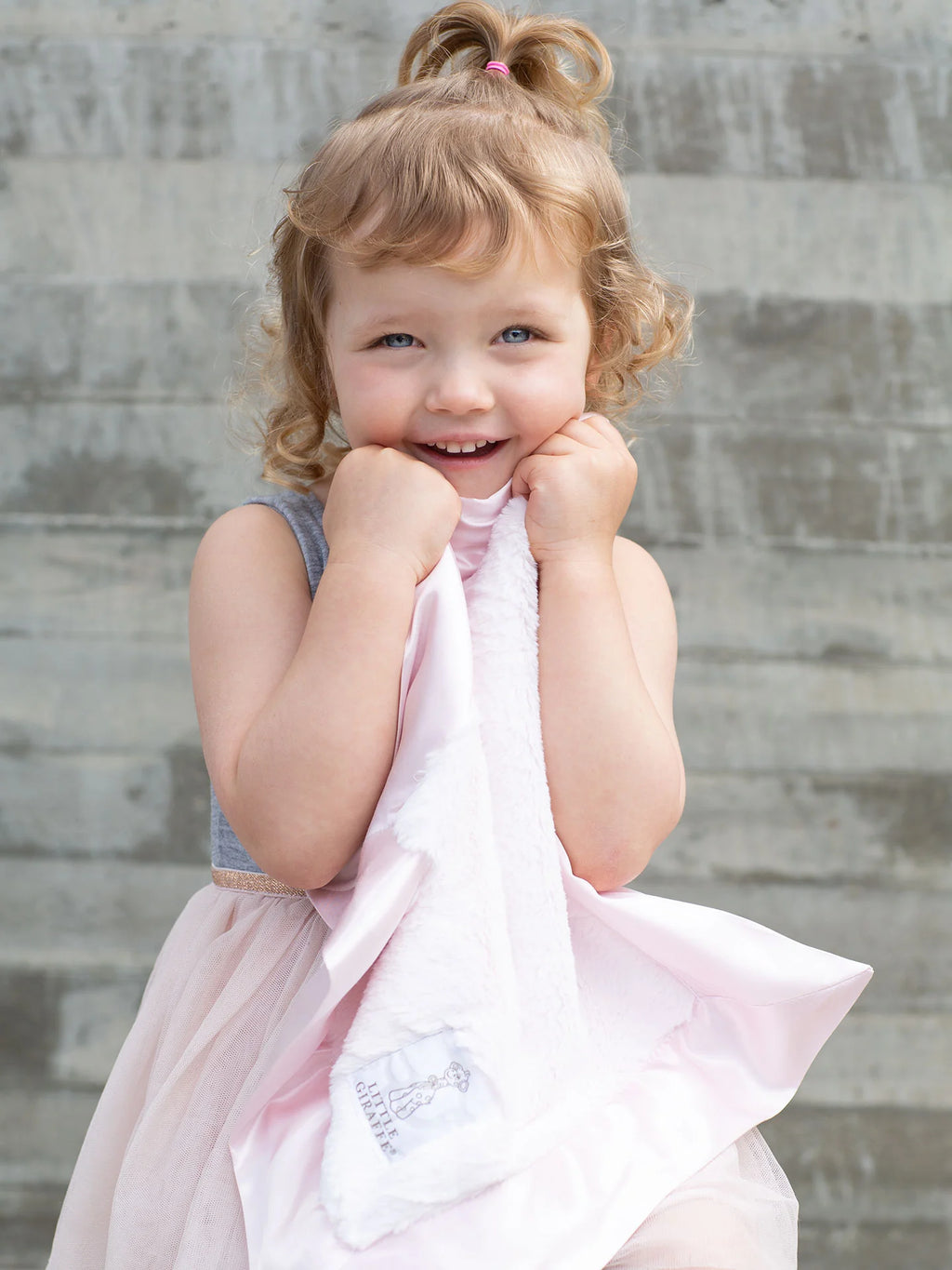 Luxe Ultra Plush Mini Blankey Lovey and Security Blanket- Pink