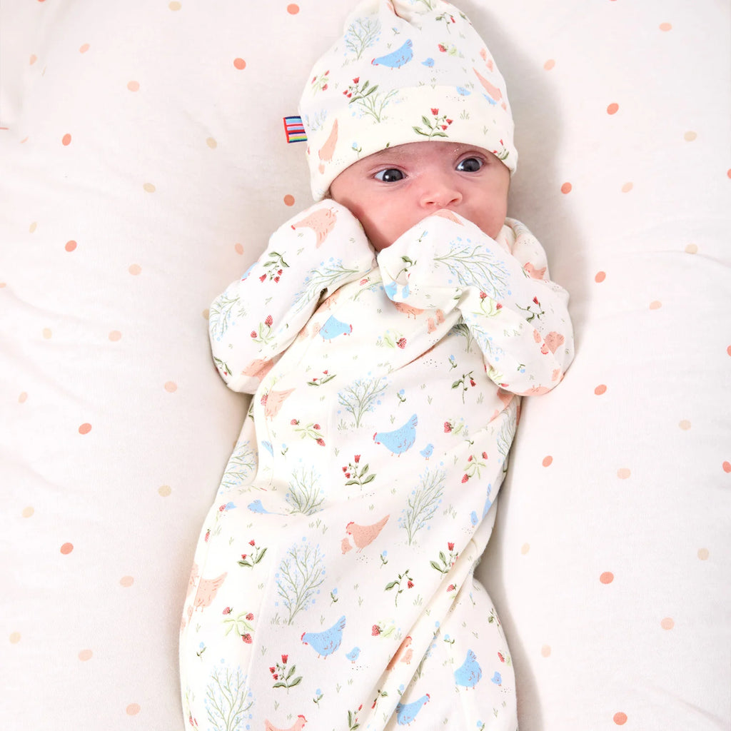 Chicken Tender Organic Cotton Magnetic Gown + Hat