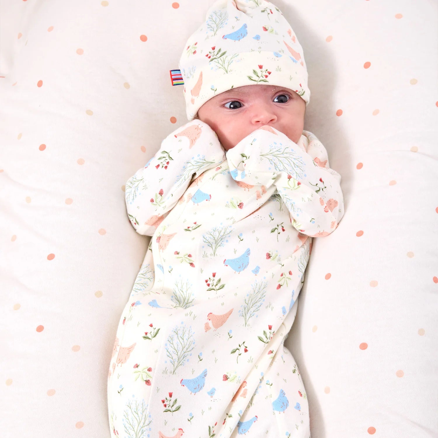 Chicken Tender Organic Cotton Magnetic Gown + Hat