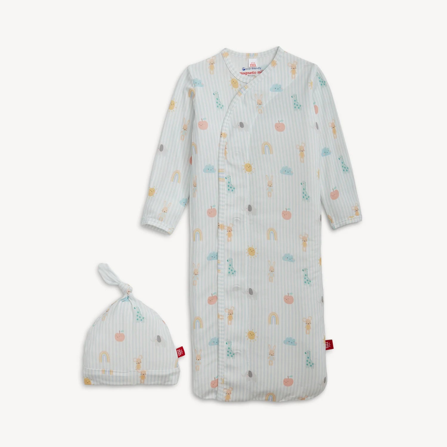 Lullaby Sky Blue Magnetic Gown and Hat Set