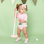 Golf Tee Bow Patch Romper