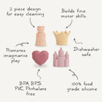 Princess Mold Free Bath Play Set- 4 Pack