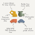 Vehicles Mold Free Bath Play Set- 4 Pack