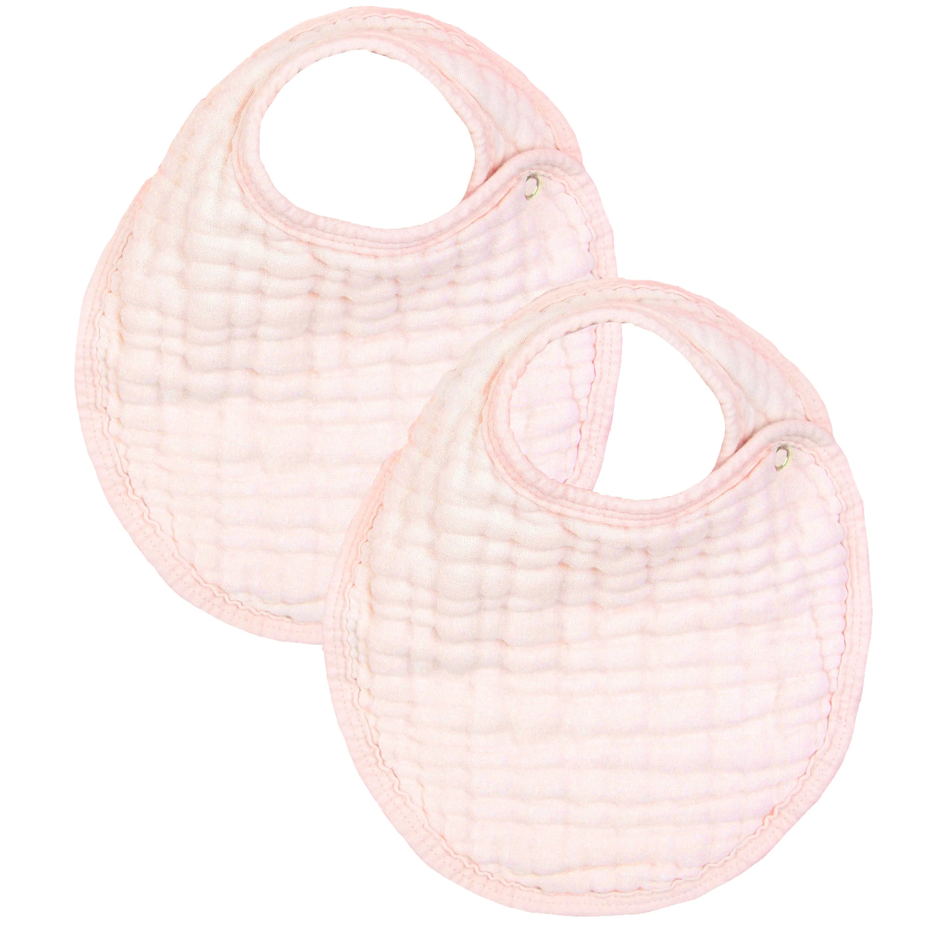 Cloud Muslin Bib 2 Pack- Blush