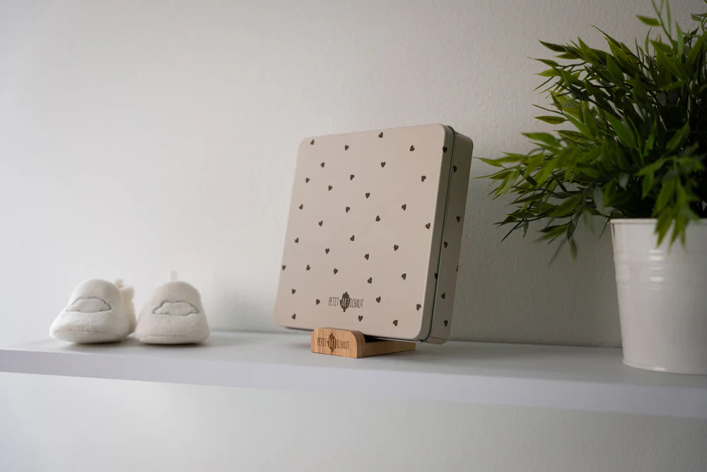 Baby Box Square- Pink Hearts