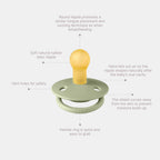De Lux 2 Pack Glow Pacifiers- Silicone