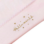 Hello World Pima Cotton Hat and Bootie Set, Pink