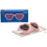 Polarized Heart Sunglasses in Frosted Pink, Ages 0-2