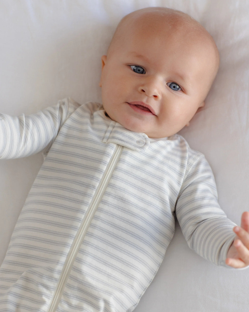 Zip Long Sleeve Sleeper Footie Cloud Stripe