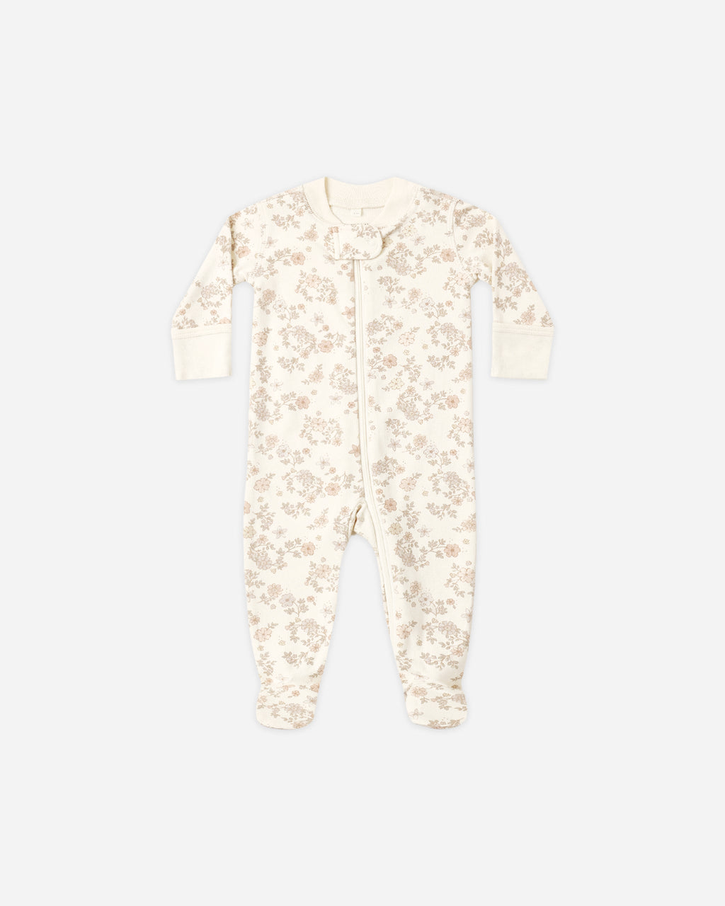 Zip Long Sleeve Sleeper Footie Floral Vine