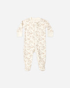 Zip Long Sleeve Sleeper Footie Floral Vine