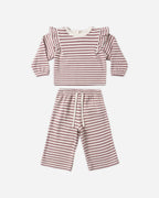 Ruffle Cozy Set Mulberry Stripe