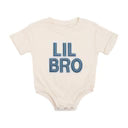 Lil Bro Embroidered Romper- Natural