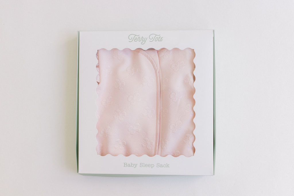 Sleep Sack- Pink Jacquard Bows