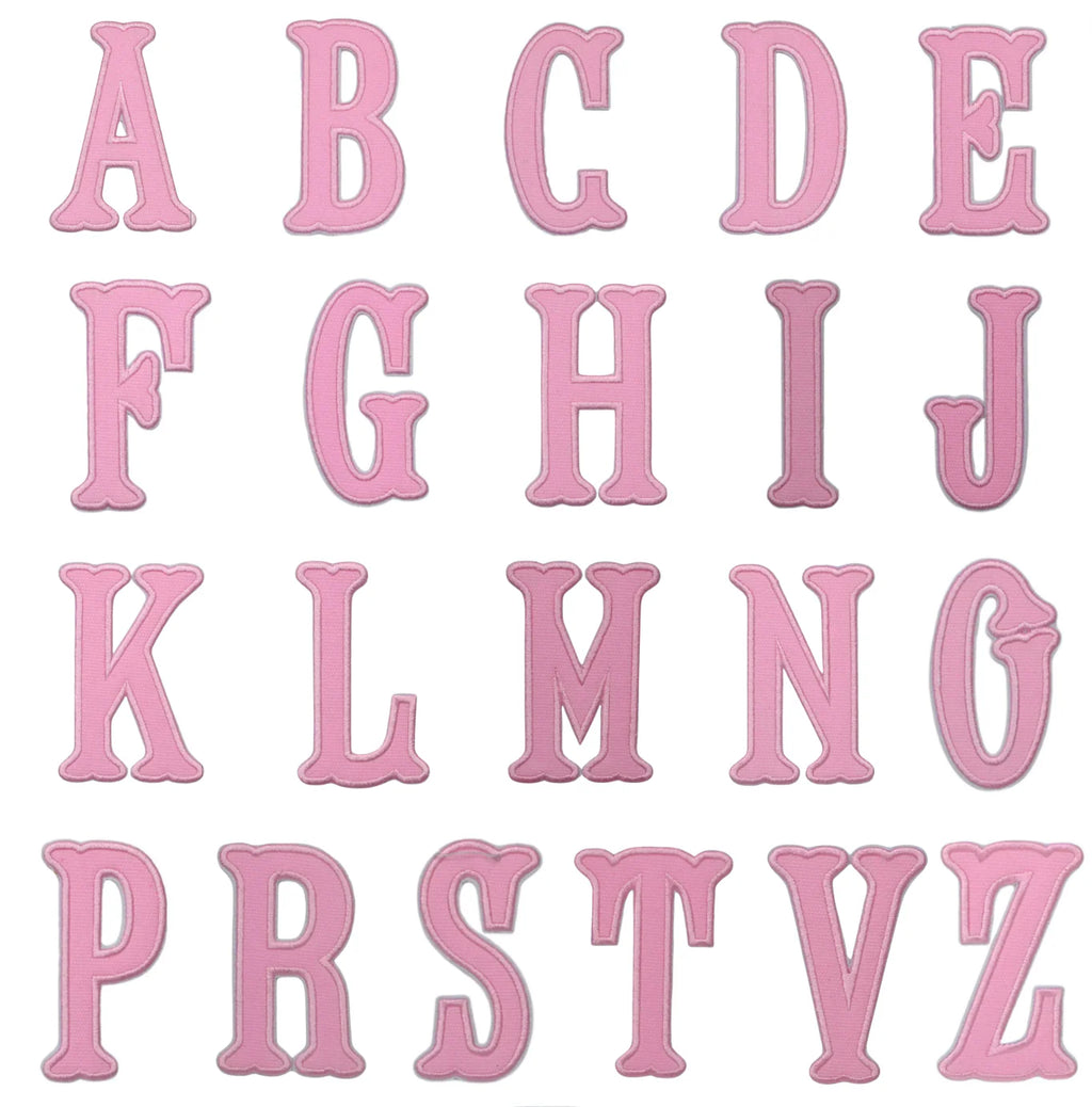 Letter Appliqués- Pink Canvas