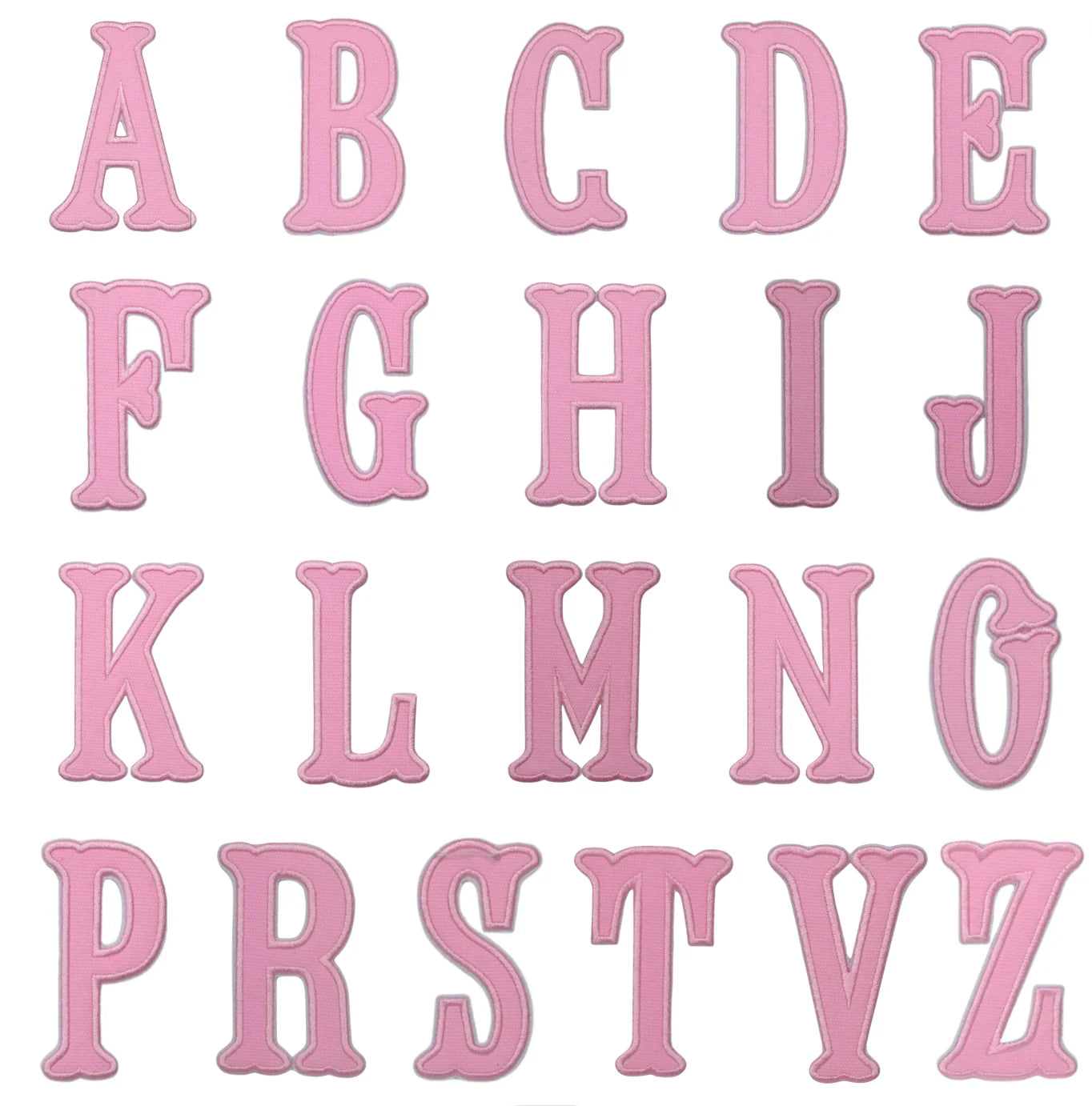 Letter Appliqués- Pink Canvas