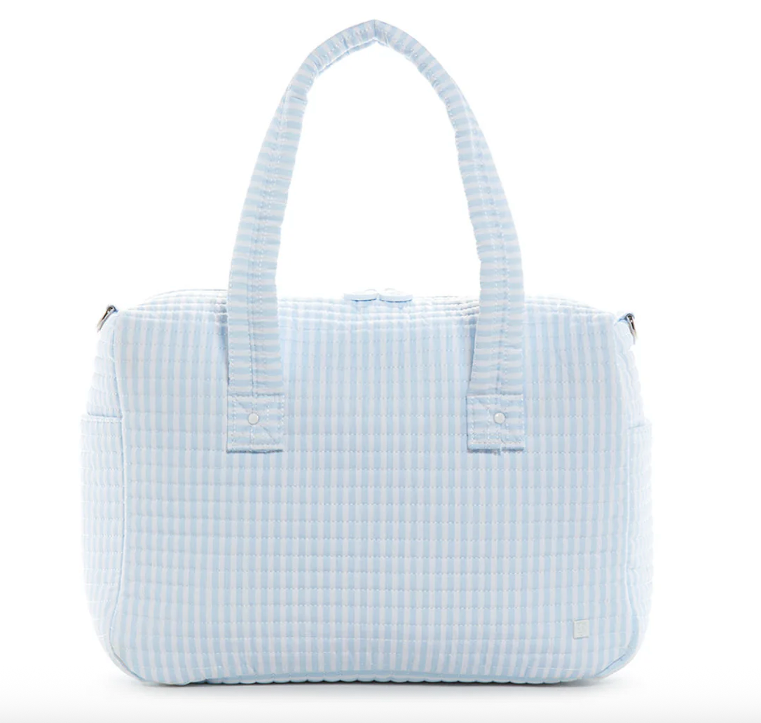 Quilted Stroller Bag- Pimlico Stripe Blue