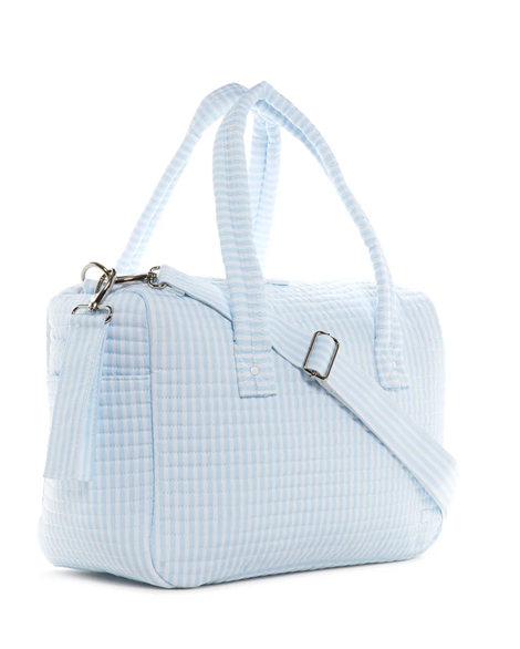 Quilted Stroller Bag- Pimlico Stripe Blue