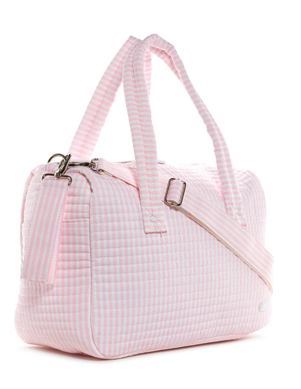 Quilted Stroller Bag- Pimlico Stripe Pink
