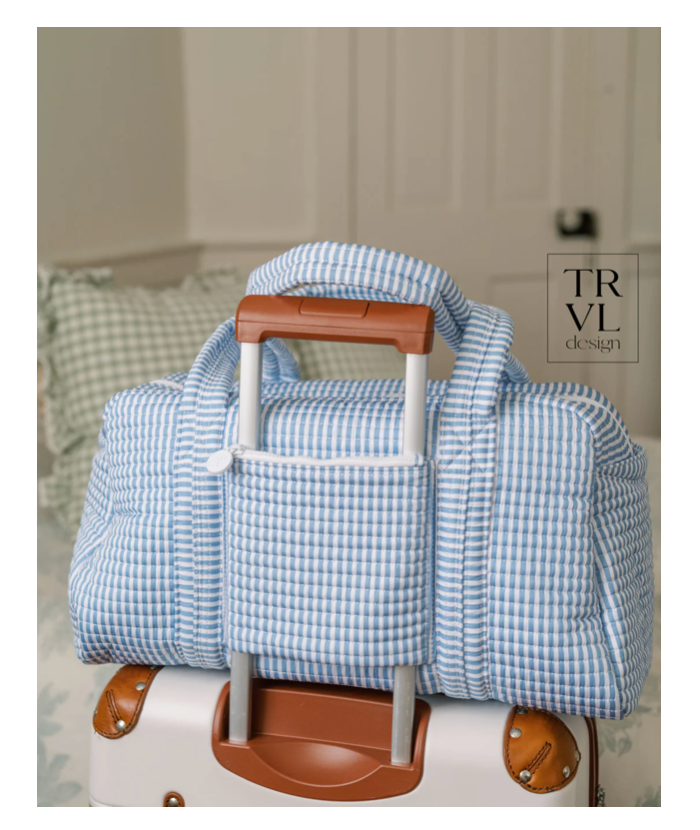 Quilted Stroller Bag- Pimlico Stripe Blue