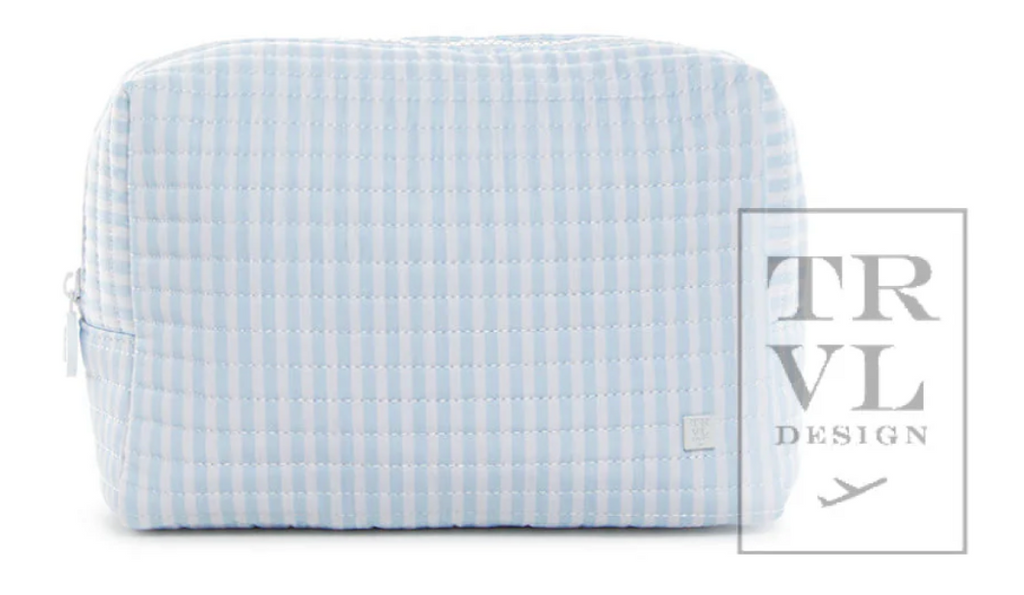 Quilted Everyday Bag- Pimlico Stripe Blue