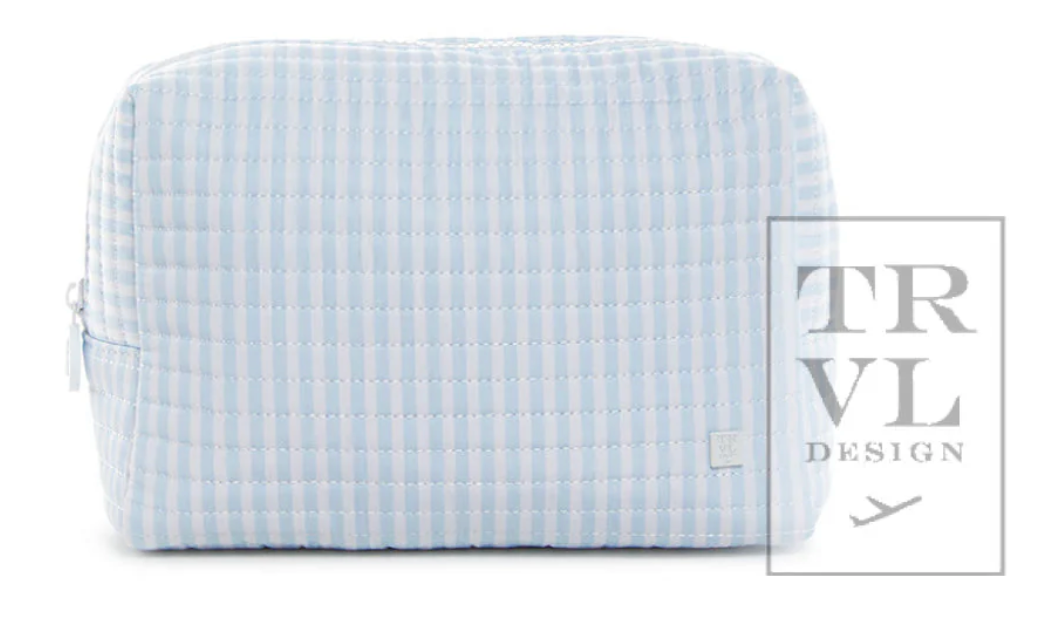 Quilted Everyday Bag- Pimlico Stripe Blue