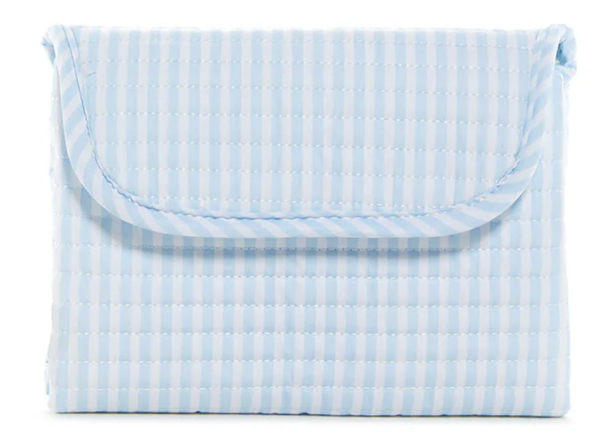 Quilted Changing Mat- Pimlico Stripe Blue