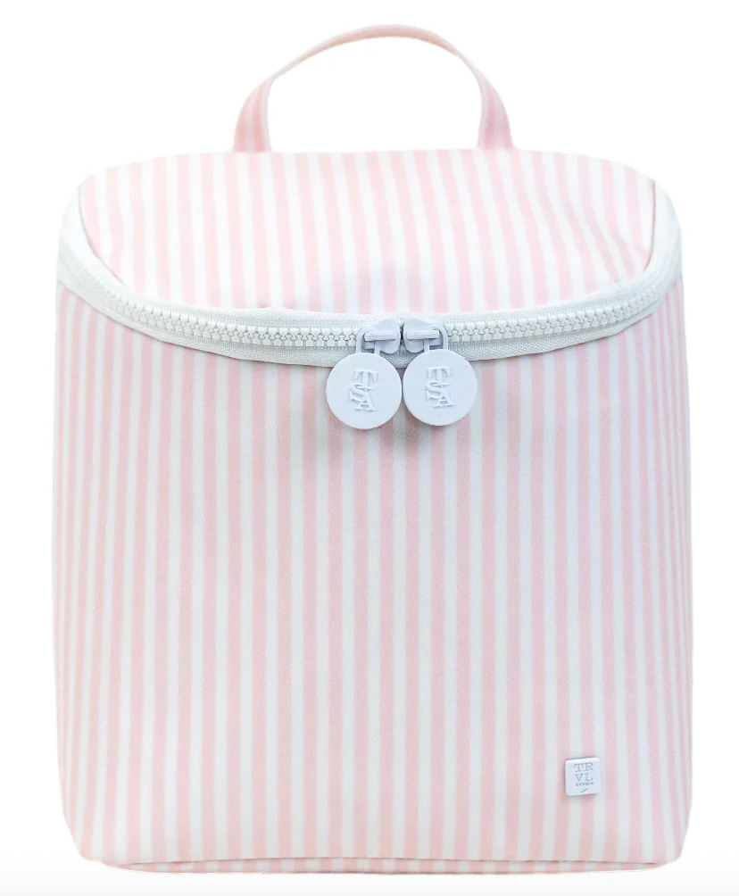 Take Away Insulated Bottle Bag- Pimlico Stripe Pink