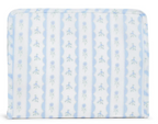 Roadie Large Zip Pouch- Ribbon Floral Blue