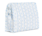 Roadie Large Zip Pouch- Ribbon Floral Blue