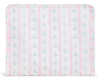 Roadie Large Zip Pouch- Ribbon Floral Pink