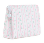 Roadie Large Zip Pouch- Ribbon Floral Pink