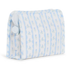 Roadie Medium Zip Pouch- Ribbon Floral Blue