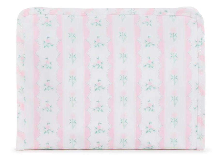 Roadie Medium Zip Pouch- Ribbon Floral Pink