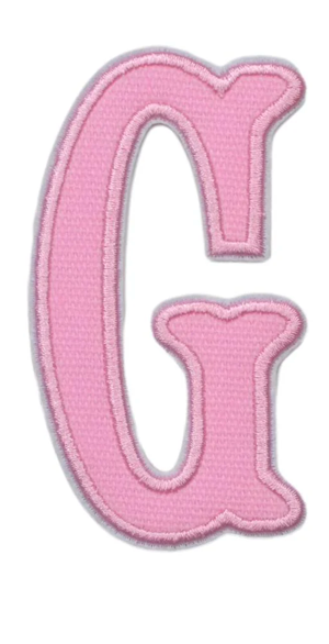 Letter Appliqués- Pink Canvas