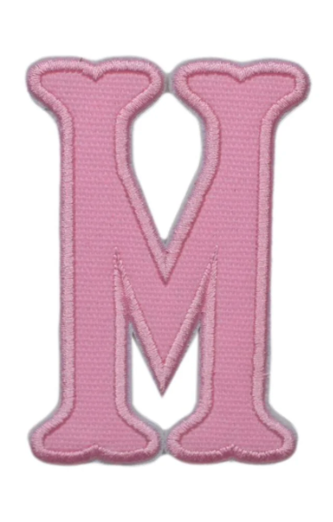 Letter Appliqués- Pink Canvas